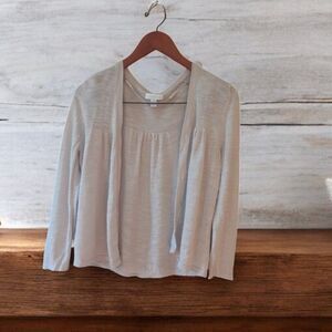 Charter Club Women Cropped Open Front Cardigan Size M